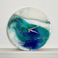 Wanduhr Harz Aquamarine Einweihungsparty Geschenk Einzigartige Wand Epoxy Ozean Türkis Uhr Moderne Strand Etwas Blaues Weihnachtsgeschenk Wanduhr Harz Aquamarine Einweihungsparty Geschenk Einzigartige Wand Epoxy Ozean Türkis Uhr Moderne Strand Etwas Blaues Weihnachtsgeschenk von ResinByKeti
