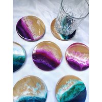 Untersetzer Für Gläser/ Ocean Wave/ Tischdekowohndeko von ResinHarzCreativity
