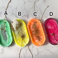 Resin Tablett Neon Grün Gelb Orange Pink/Schmuckschale Dekoration Jewelry Ringschale Kunstharz Epoxy Ablage von Resinartbylena