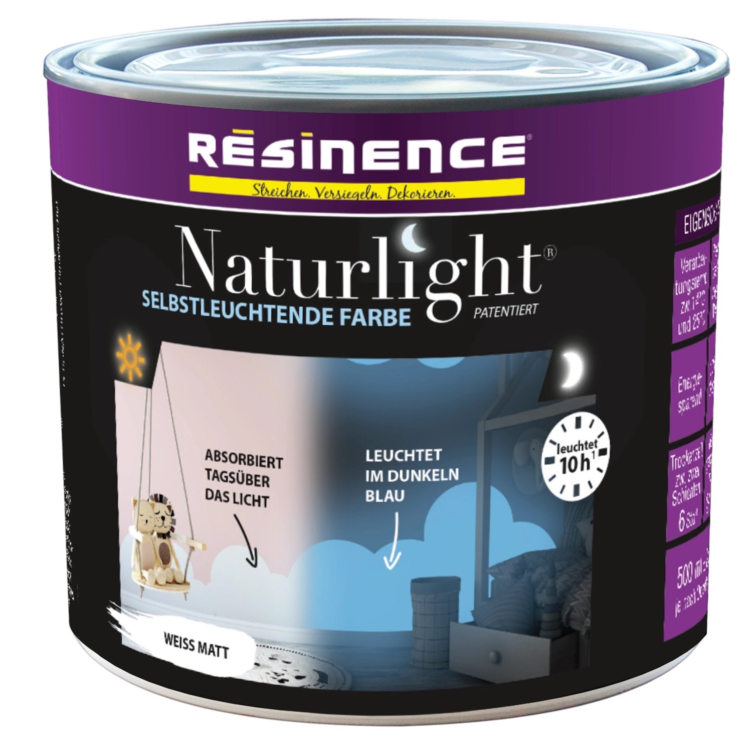 Resinence Naturlight  Weiß selbstleuchtende Farbe 125 ml von Resinence