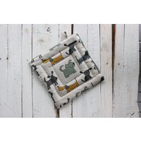 Leinen Topflappen Mit Hunde Muster Küchen Accessoire Leinen Topflappen Mit Hunde Muster Küchen Accessoire von Reska