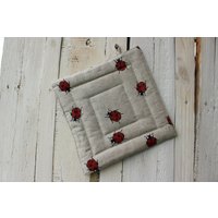 Marienkäfer Motiv Leinen Topflappen Für Die Küche Marienkäfer Motiv Leinen Topflappen Für Die Küche von Reska