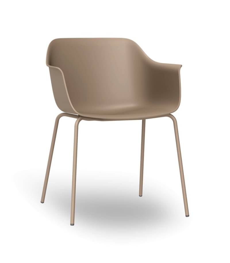 Resol Shape Schalenstuhl mit 4-Bein-Gestell mit optionaler Polsterung - 2er Set - von Resol