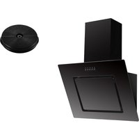 Dunstabzugshaube Schräghaube Kopffrei 60 cm Schwarz mit Filter Respekta von Respekta