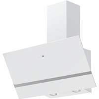 Dunstabzugshaube Schräghaube Wandhaube kopffrei Glas 80 cm Weiß LED Respekta von Respekta