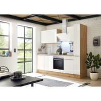 Küche Küchenzeile Küchenblock Marleen Premium 250 cm Weiß Artisan Eiche Respekta von Respekta