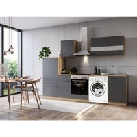 Küche Küchenzeile für Unterbau Waschmaschine Eiche Grau Merle 280 cm Respekta Küche Küchenzeile für Unterbau Waschmaschine Eiche Grau Merle 280 cm Respekta von Respekta