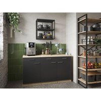 Küchenschrank Unterschrank Schublade 150 cm Eiche Sägerau Schwarz Merle Respekta Küchenschrank Unterschrank Schublade 150 cm Eiche Sägerau Schwarz Merle Respekta von Respekta