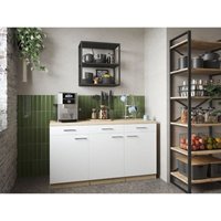 Küchenschrank Unterschrank Schublade 150 cm Eiche Sägerau Weiß Merle Respekta Küchenschrank Unterschrank Schublade 150 cm Eiche Sägerau Weiß Merle Respekta von Respekta