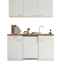 RESPEKTA Küche "Luis, mit Duo Kochfeld, wahlweise mit Mikrowelle, Korpus Weiß,", Breite 150 cm von Respekta