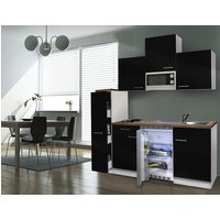 RESPEKTA Küchenblock »KB180WWMI«, mit E-Geräten, Gesamtbreite: 180 cm - schwarz von Respekta