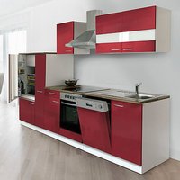 RESPEKTA Küchenblock »KB310WWCG«, mit E-Geräten, Gesamtbreite: 310 cm - rot von Respekta