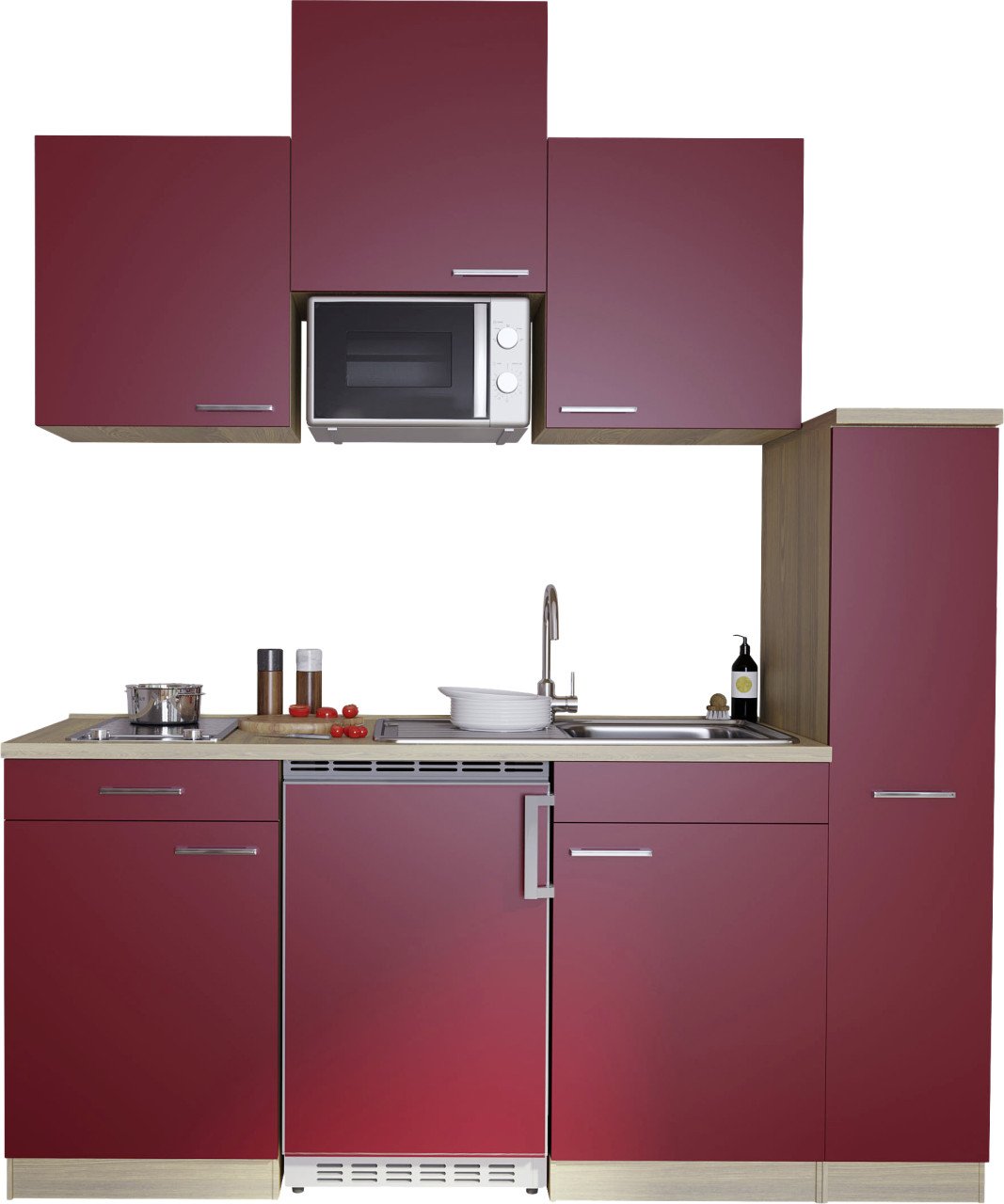 Respekta Economy Küchenblock 180 cm rot, Eiche Sonoma, KB180ESRMIC Respekta Economy Küchenblock 180 cm rot, Eiche Sonoma, KB180ESRMIC von Respekta