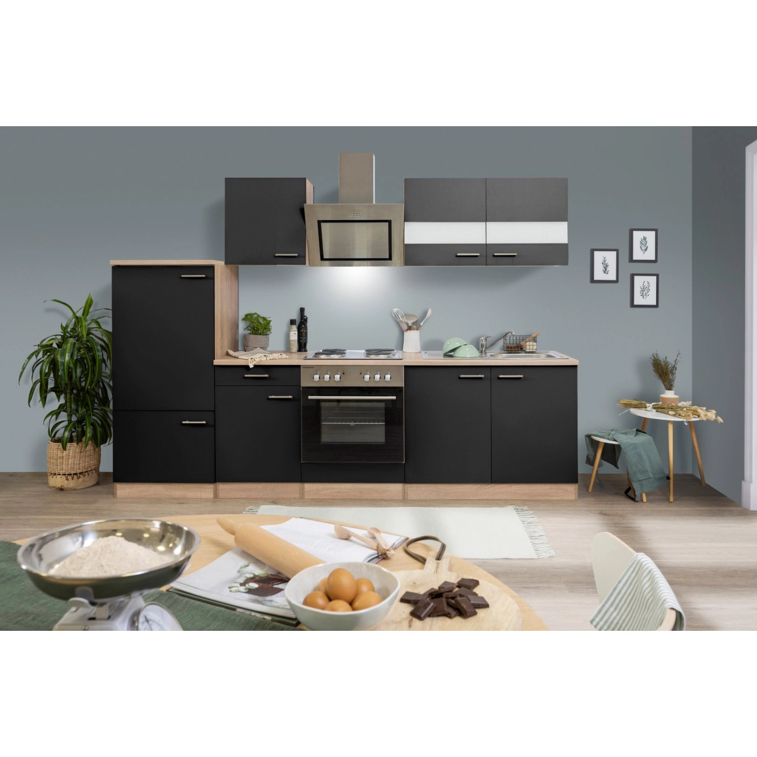 Respekta Economy Küchenzeile KB270ESSS 270 cm Schwarz-Eiche Sägerau Respekta Economy Küchenzeile KB270ESSS 270 cm Schwarz-Eiche Sägerau von Respekta