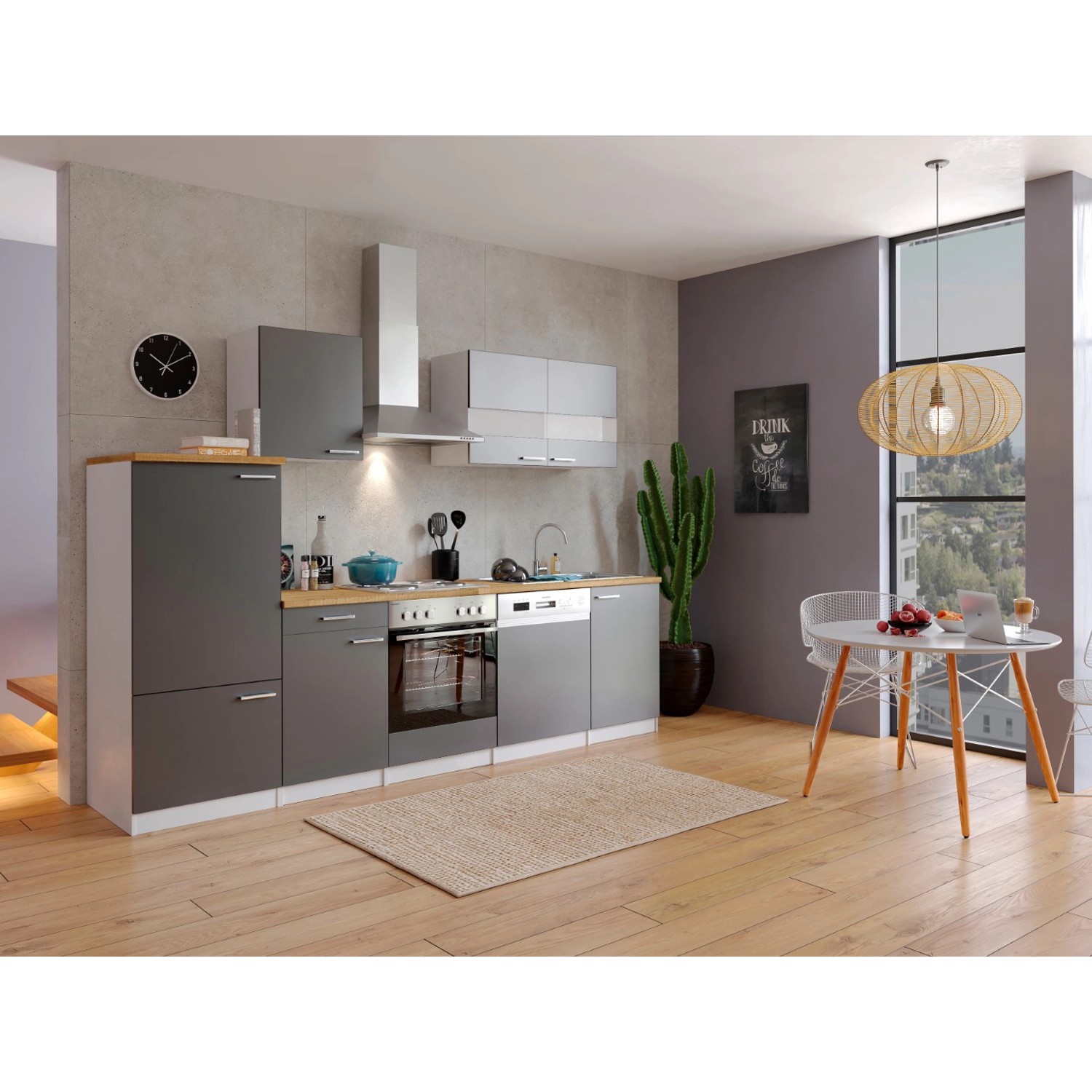 Respekta Economy Küchenzeile KB280WG 280 cm Grau-Weiß Respekta Economy Küchenzeile KB280WG 280 cm Grau-Weiß von Respekta