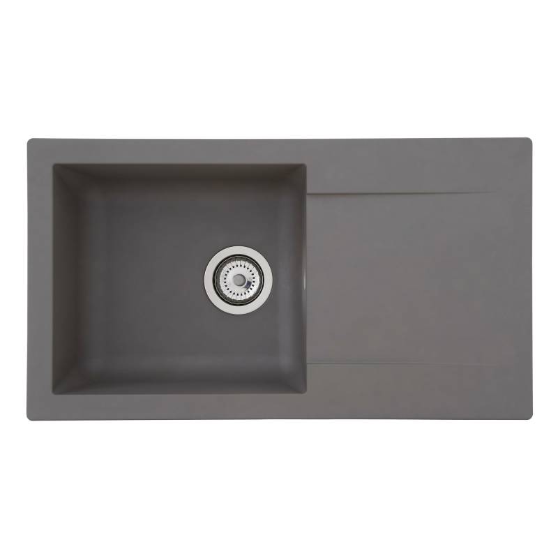 Respekta Einbauspüle 'Denver' Mineralite betongrau 78 x 44 cm von Respekta