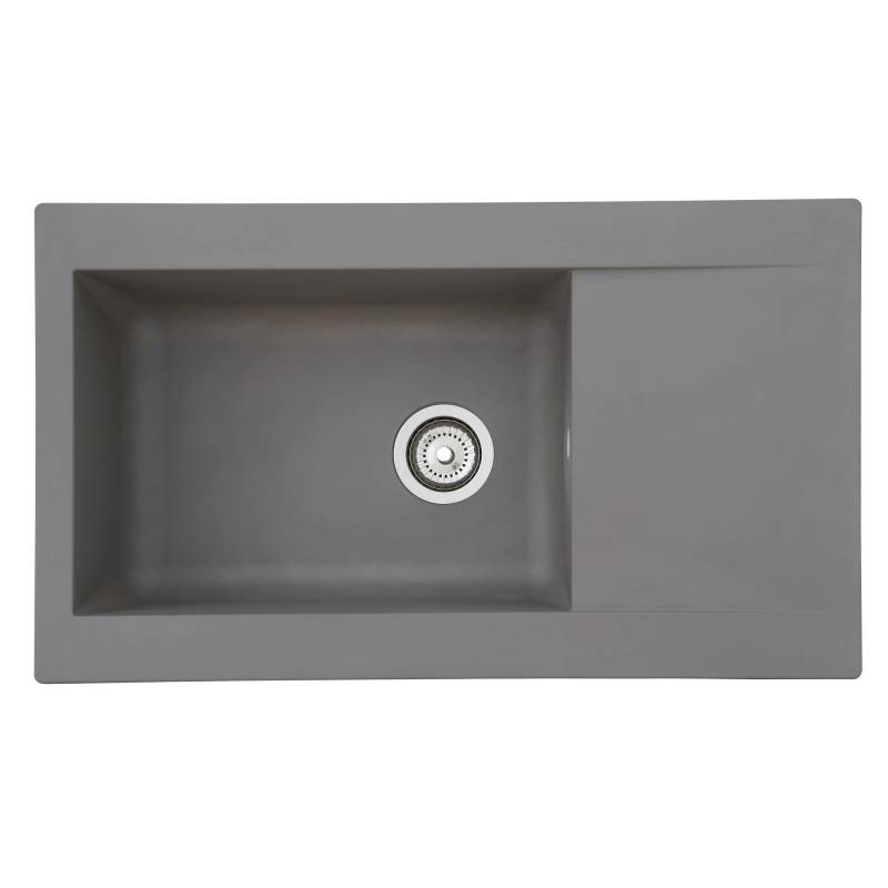Respekta Einbauspüle 'Denver' Mineralite betongrau 86 x 50 cm von Respekta