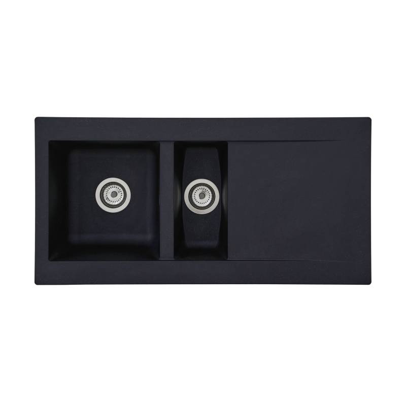 Respekta Einbauspüle 'Denver' Mineralite schwarz 100 x 50 cm von Respekta