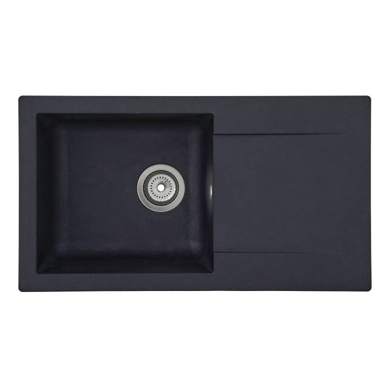 Respekta Einbauspüle 'Denver' Mineralite schwarz 78 x 44 cm von Respekta