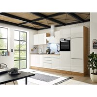 Küche Küchenzeile Küchenblock Marleen Premium 340 cm Weiß Artisan Eiche Respekta von Respekta
