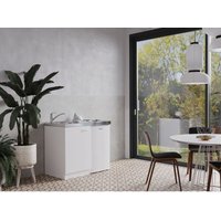 Küche Miniküche Singleküche Küchenzeile Pantry Weiß Levin 100 cm Respekta von Respekta