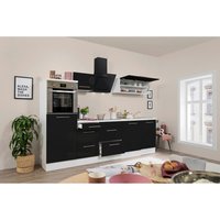Respekta Küchenblock Premium schwarz hochglänzend B/H/T: ca. 280x200x60 cm von Respekta