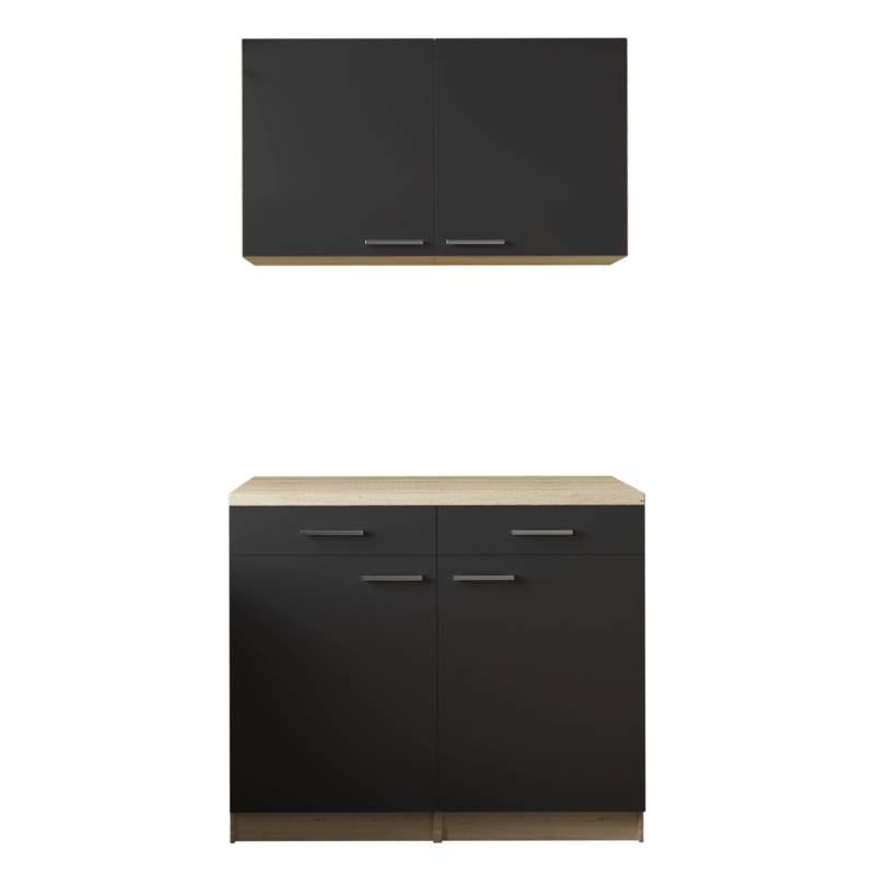 Respekta Küchenmöbel-Set 10 Merle 100 cm Schwarz von Respekta