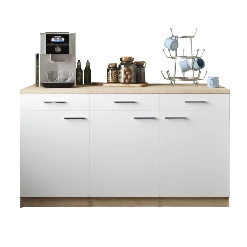 Respekta Küchenmöbel-Set 13 Merle 150 cm Weiß von Respekta