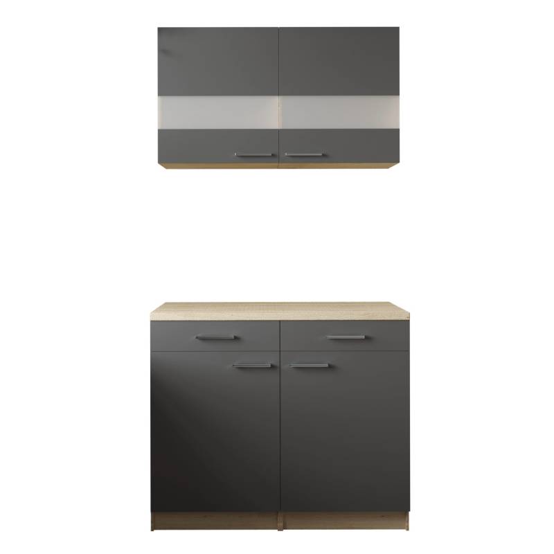Respekta Küchenmöbel-Set 9 Merle 100 cm Grau von Respekta