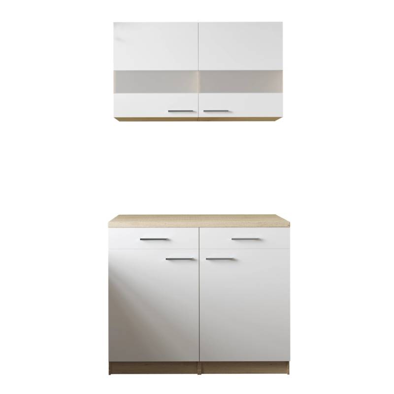 Respekta Küchenmöbel-Set 9 Merle 100 cm Weiß von Respekta