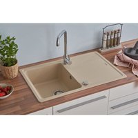 Respekta - Küchenspüle Einbauspüle Spülbecken Granitspüle 78x50 Beige Columbia von Respekta