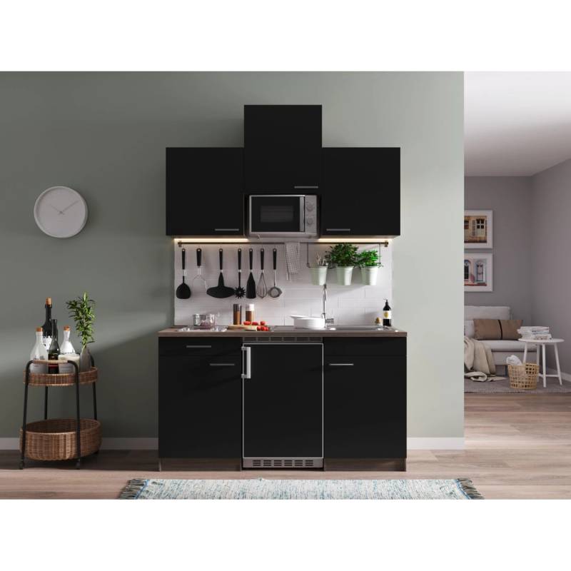 Respekta Küchenzeile KB150EYSMIC 150 cm Schwarz-Eiche York Nachbildung Respekta Küchenzeile KB150EYSMIC 150 cm Schwarz-Eiche York Nachbildung von Respekta