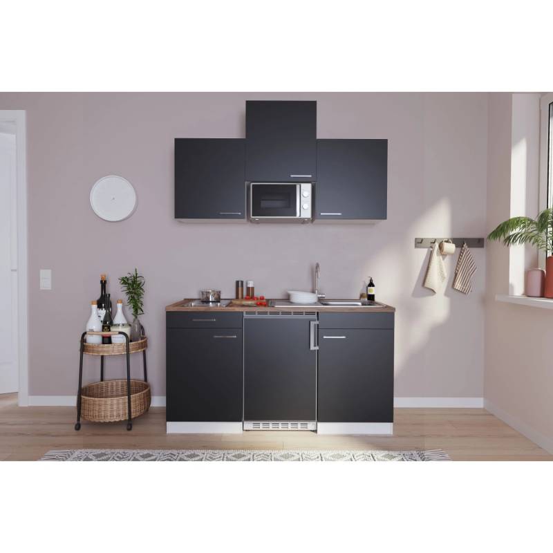 Respekta Küchenzeile KB150WSMIC 150 cm Schwarz-Weiß Respekta Küchenzeile KB150WSMIC 150 cm Schwarz-Weiß von Respekta