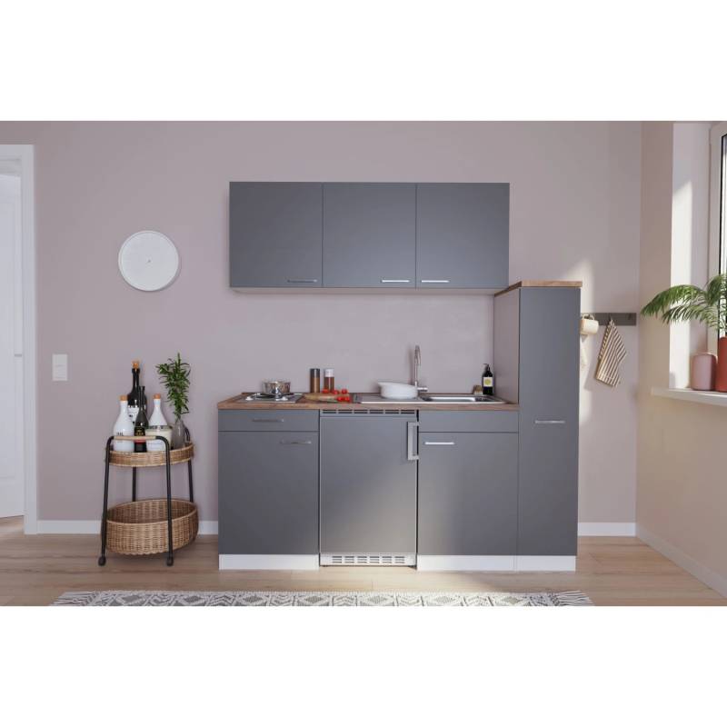 Respekta Küchenzeile KB180WG 180 cm Grau-Weiß von Respekta