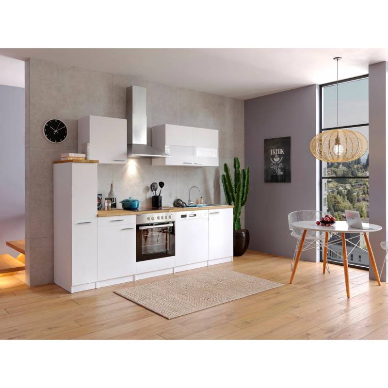 Respekta Küchenzeile KB250WWC 250 cm Weiß von Respekta