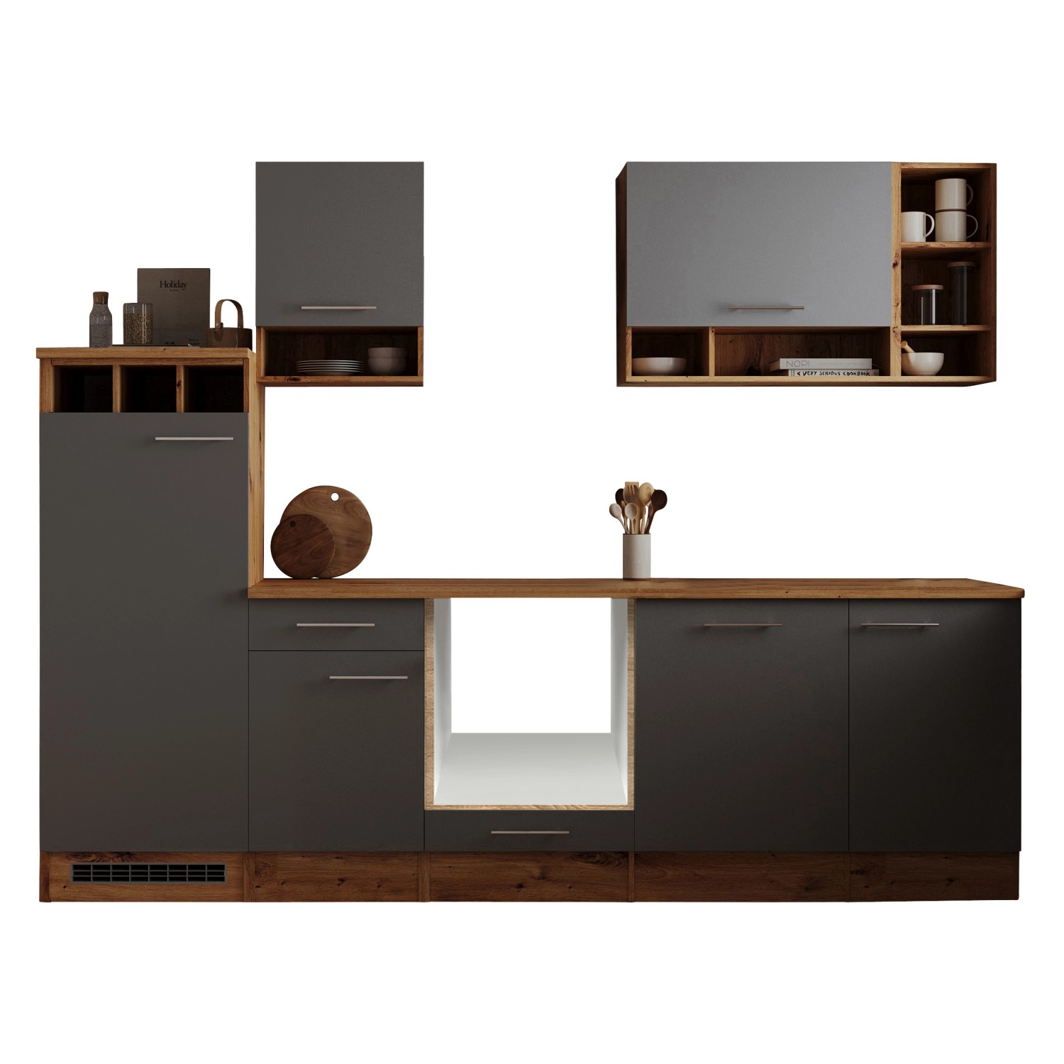 Respekta Küchenzeile Hilde LBBEKB280EGC ohne E-Geräte 280 cm Grau Respekta Küchenzeile Hilde LBBEKB280EGC ohne E-Geräte 280 cm Grau von Respekta
