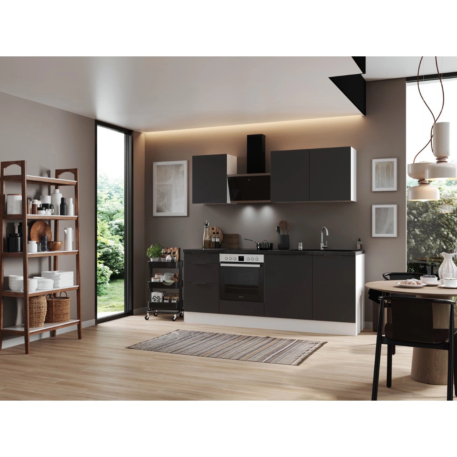 Respekta Selection Küchenzeile Elisabeth RS220WGH 220 cm Grau-Weiß Respekta Selection Küchenzeile Elisabeth RS220WGH 220 cm Grau-Weiß von Respekta