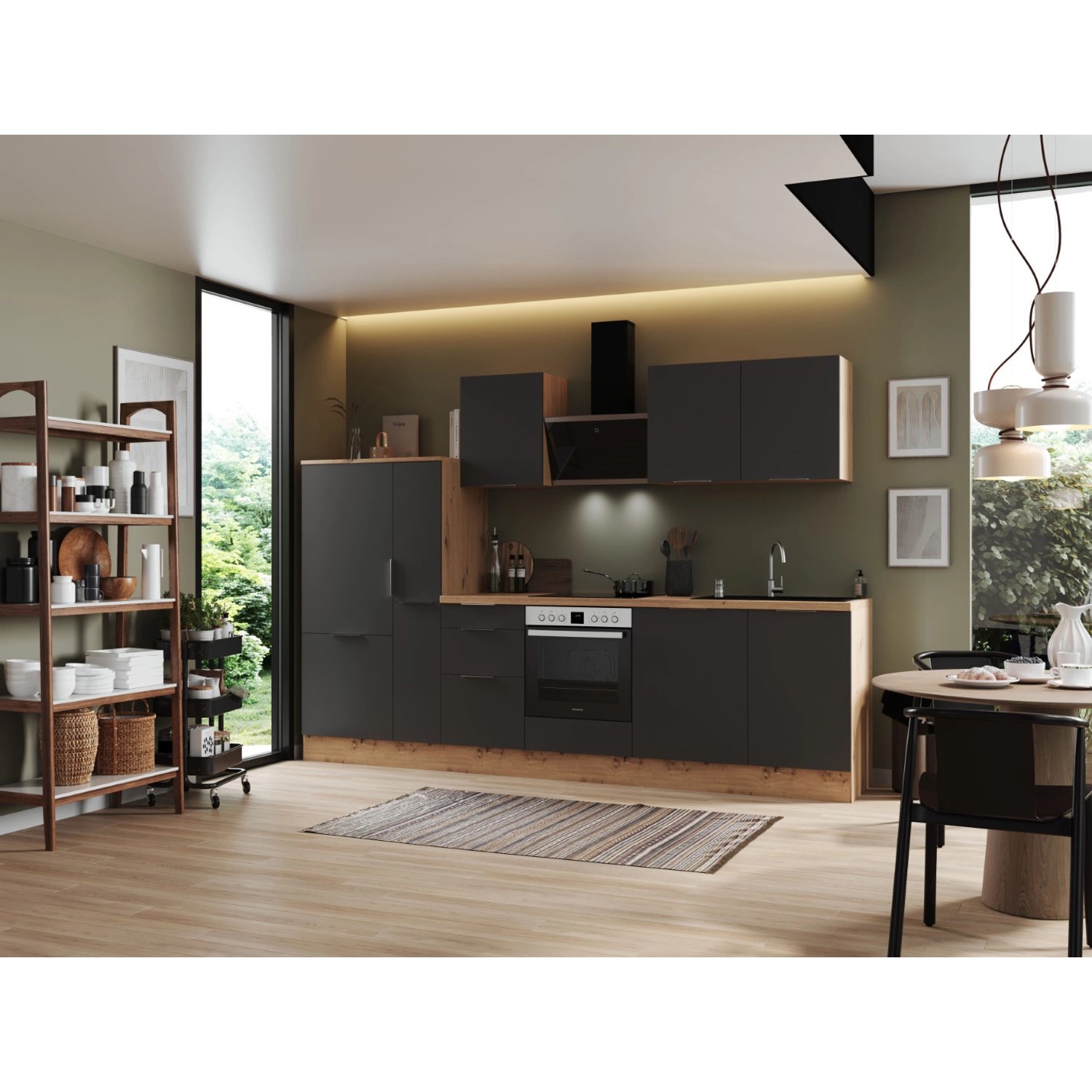 Respekta Selection Küchenzeile Elisabeth RS310AGH 310 cm Grau-Artisan Eiche Nb. Respekta Selection Küchenzeile Elisabeth RS310AGH 310 cm Grau-Artisan Eiche Nb. von Respekta