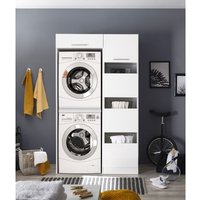 Waschmaschinenschrank Trockner Schrank Wäscheschrank 117 cm Weiß Clara Respekta von Respekta