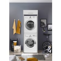 Waschmaschinenschrank Trockner Schrank für 2 Geräte 67 cm Weiß Clara Respekta von Respekta