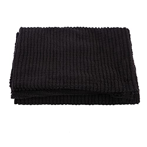 Resefinem 2PCs Staubdichtes Armlehnenabdeckungsschutz aus Polyester für Stuhl Sesselsofa Liege Couch in rotem, weichem und nicht giftigem Ideal für Wohnkultur (Schwarz) von Respicefinem