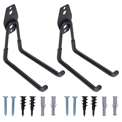 Resefinem 2pcs Garage Hooks Mehrzweck -Wandmontage Garage Aufbewahrungsbügel Organizer mit 2 Haken Stil A 16 5 cm 6 5in (Style A 16.5cm / 6.5in) von Respicefinem