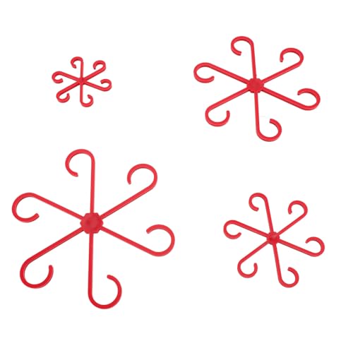 Resefinem 4PCS -Pflanzen Stammhalter mit 4 verschiedenen Größen Wiederverwendbare tragbare Rebeunterstützungsclips, ideal für Klettern von Anlagen in Heimgärten Grea -Häuser (Rot) von Respicefinem
