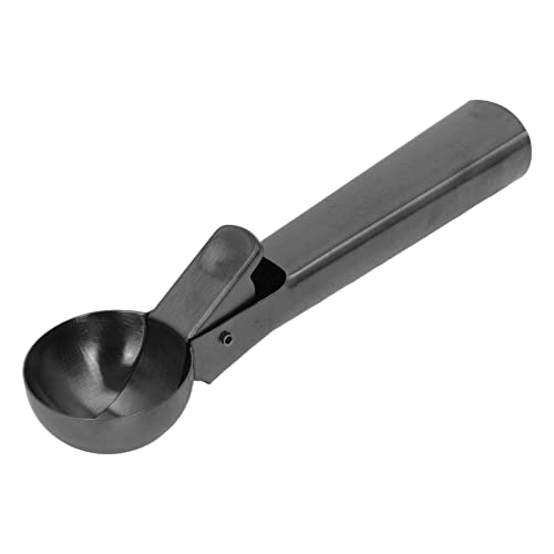 Resefinem Edelstahl -Eiscreme -Schaufel mit Auslöser einfach zu bedienender Ergonomiegriff Mehrzweck- und Geschirrspüler sicher zum Schöpfen Eisfrucht und mehr (Schwarz) von Respicefinem