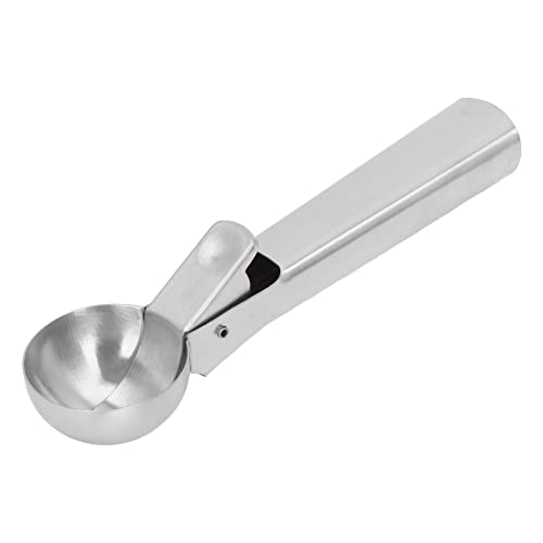 Resefinem Edelstahl -Eiscreme -Schaufel mit Auslöser einfach zu bedienender Ergonomiegriff Mehrzweck- und Geschirrspüler sicher zum Schöpfen Eisfrucht und mehr (Silber) von Respicefinem