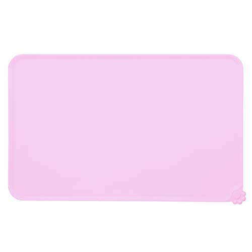 Resefinem Grey Silicon Pet Feeding Bowl Matte wasserdichte Nicht -Schlupfweiche und leicht zu reinigende ideale für Haustierschalen Brunnen und automatische Futterhäuschen (Rosa) von Respicefinem