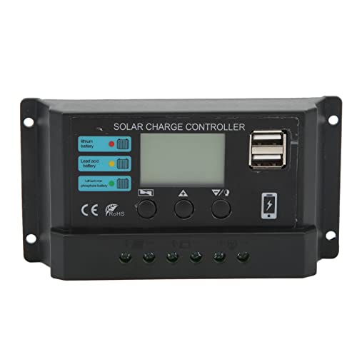 Resefinem LCD Display Solar Panel Controller mit 12 V 24 V Selbstanpassung und 5V 3A USB -Output für die Heimindustrie und den Handel. Verwenden Sie den Master Control Chip mit (20A) von Respicefinem
