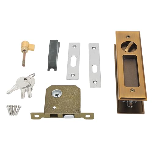 Resefinem Schiebetür ziehen Schloss doppelseitiger Diebstahl Stylish Türschloss Ersatzkupfer und Aluminiumlegiermaterial, das für Innengehäuse und verschiedene Schiebetüren Resefinem Schiebetür ziehen Schloss doppelseitiger Diebstahl Stylish Türschloss Ersatzkupfer und Aluminiumlegiermaterial, das für Innengehäuse und verschiedene Schiebetüren von Respicefinem