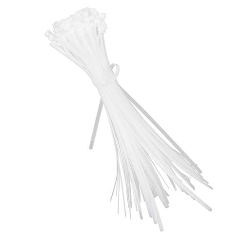 Respice finem 100Pcs Kabelbinder Mehrfach verwendung aus Nylon, ideal zum Binden verschiedener Drähte in Heim und Büro mit einstellbarer Länge und wieder verwendbarem Feature (Weiß) von Respicefinem
