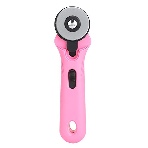 Respice finem 45mm runder Messer Verschleiß fester ergonomischer Griff, ideal zum Nähen von weichen Stoffen wie Papier kleidung und Leder rosarot (Rosenrot) von Respicefinem